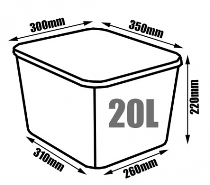 Plastikinis krepšys daiktams "Curver City Box", 20l