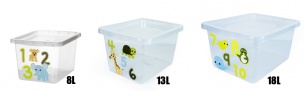 Plastikinė dėžė "Basic box animals" Plastikinė dėžė "Basic box animals"