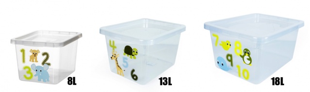 Plastikinė dėžė "Basic box animals"