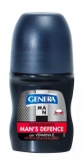 Rutulinis dezodorantas vyrams "Genera Man Defence", 50 ml Rutulinis dezodorantas vyrams "Genera Man Defence", 50 ml