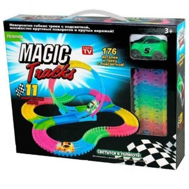 Žaislinė lenktynių trasa "Magic Tracks" (176 dalys)