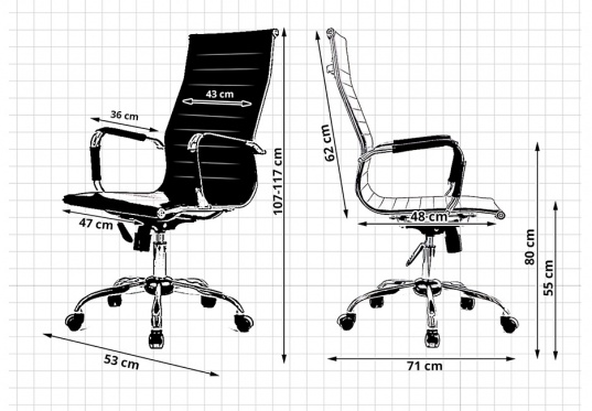 Biuro kėdė "Homekraft Avantgarde" (juoda)