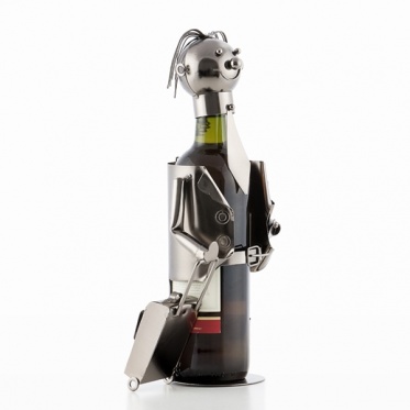 Metalinis vyno butelio laikiklis "Businessman by Homania"