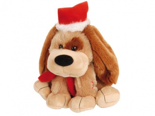 Kalėdinis judantis ir dainuojantis pliušinis šuo