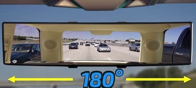 Platus automobilio galinio matymo veidrodėlis "TotalView Mirror"