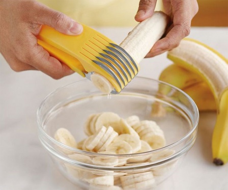 Bananų pjaustymo įrankis