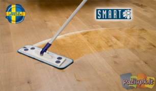 Efektyvus grindų valymas su naujuoju "Smart Microfiber Mopp" šepečiu Efektyvus grindų valymas su naujuoju "Smart Microfiber Mopp" šepečiu