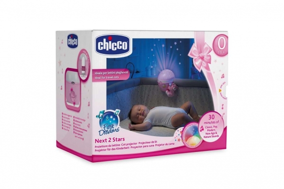 "Chicco" naktinė lemputė - projektorius "Next 2 Stars"