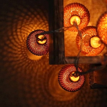 Vario spalvos LED lempučių girlianda, 100 cm
