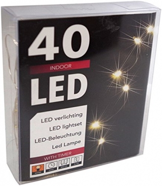 LED lempučių girlianda su laikmačiu, 380 cm