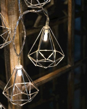 LED lempučių girlianda "Deimantai", 110 cm