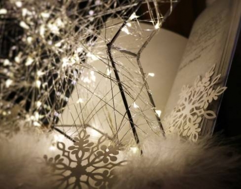 Kalėdinė LED lempučių žvaigždė, 58 x 58 x 5 cm