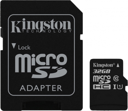 "Kingston" MicroSDHC atminties kortelė, 32GB