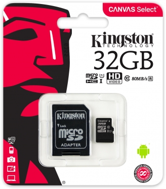 "Kingston" MicroSDHC atminties kortelė, 32GB