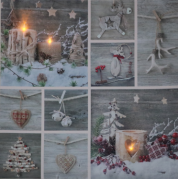 Paveikslas su LED apšvietimu "Kalėdų dekoracijos", 30 x 30 cm Paveikslas su LED apšvietimu "Kalėdų dekoracijos", 30 x 30 cm
