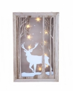 3D paveikslas su LED apšvietimu "Žiemos elnias", 40 x 26 cm 3D paveikslas su LED apšvietimu "Žiemos elnias", 40 x 26 cm
