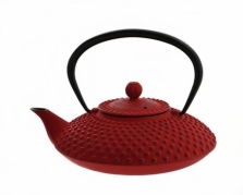 Raudonas japoniško stiliaus ketaus arbatinukas, 1,25 l Raudonas japoniško stiliaus ketaus arbatinukas, 1,25 l