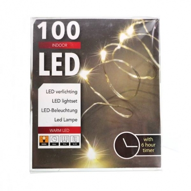 LED lempučių girlianda su laikmačiu, 10 m