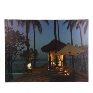 3 dizainai! Paveikslas su LED apšvietimu "Atostogos", 40 x 30 x 1,5 cm