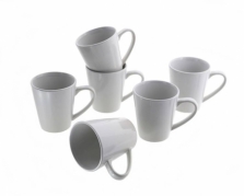 Baltų porcelianinių puodelių rinkinys, 275 ml Baltų porcelianinių puodelių rinkinys, 275 ml