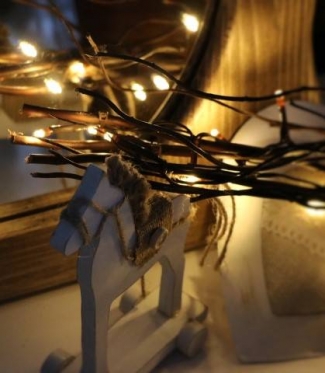 Dekoracija su LED apšvietimu "Šakelė", 40 cm