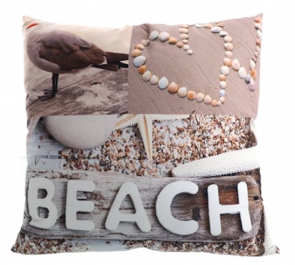 Dekoratyvinė pagalvė "Paplūdimys", 45 x 45 cm