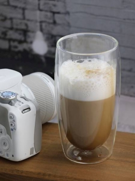 "Boral" borosilikatinio stiklo stiklinių rinkinys "Latte Macchiato", 2 vienetai