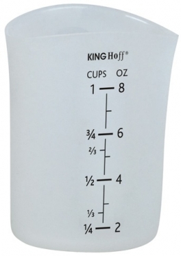 Silikoninis indas "King Hoff" su tūrio matuokle, 250 ml
