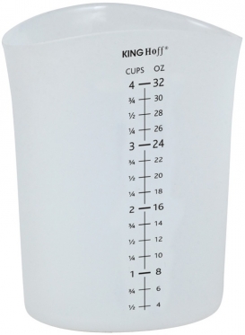 Silikoninis indas "King Hoff" su tūrio matuokle, 1000 ml