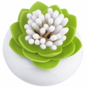 Lotuso formos ausų ir dantų krapštukų laikiklis, 8 x 6 cm (žalia) Lotuso formos ausų ir dantų krapštukų laikiklis, 8 x 6 cm (žalia)