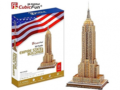 "Cubic Fun" 3D dėlionė "Empire State pastatas", 52 x 23 x 14 cm