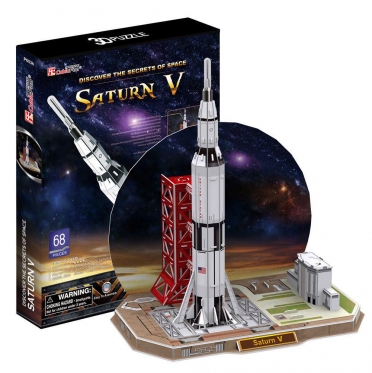 "Cubic Fun" 3D dėlionė "Raketa Saturn V", 38 x 33,9 x 21,3 cm
