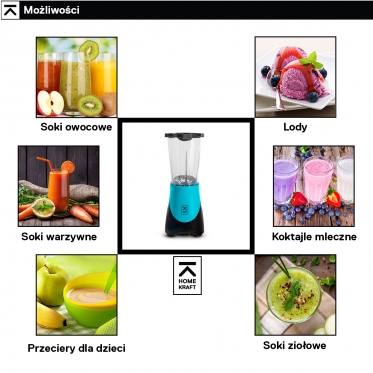 Plaktuvas "Homkraft Mix & Go", 800 W