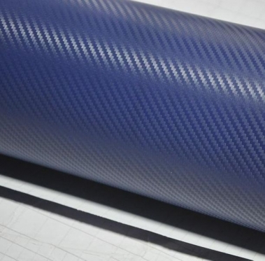 3D termoplastinė anglies plėvelė automobilio kėbului, 1,27 x 30 m (mėlyna)