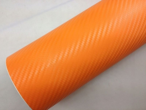 3D termoplastinė anglies plėvelė automobilio kėbului, 1,27 x 30 m (oranžinė)
