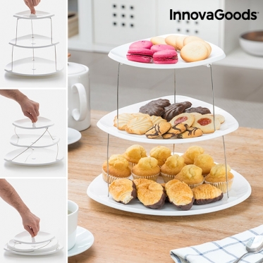 Sulankstomų lėkščių užkandžių stovas "InnovaGoods"