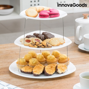 Sulankstomų lėkščių užkandžių stovas "InnovaGoods"