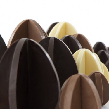 Silikoninė formelė šokoladiniams kiaušiniams, 28,9 x 16,8 x 0,7 cm