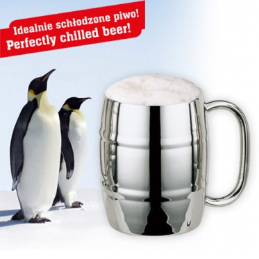 Statinės formos nerūdijančio plieno dvigubų sienelių puodelis alui, 400 ml
