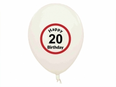 Balionai "Happy Birthday 20", 5 vnt Balionai "Happy Birthday 20", 5 vnt