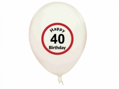 Balionai "Happy Birthday 40", 5 vnt Balionai "Happy Birthday 40", 5 vnt