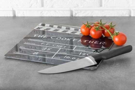 Stiklinė pjaustymo lentelė "Clapboard", 30 x 30 x 0,3 cm