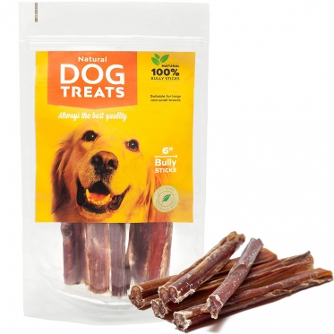 Džiovintų jaučių penių lazdelės "Natural Dog Treats", 5 vnt