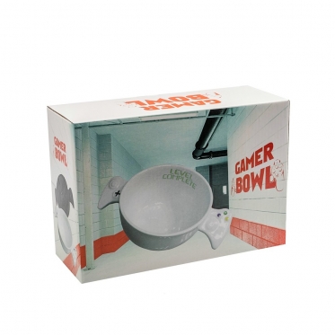 Žaidėjo dubenėlis su žaidimo pulto formos rankenėlėmis, 650 ml (balta)