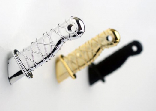 Šaldytuvo magnetai "Nindzės peiliai", 2 vnt (auksinė)