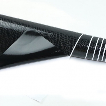 Gyvatės odos paviršiaus termoplastinė plėvelė automobilio kėbului, 1,52 x 30 m (juoda)