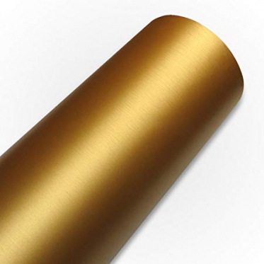 Blizgaus metalo imitacijos termoplastinė plėvelė automobilio kėbului, 1,52 x 0,1 m (auksinė)