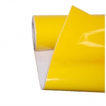 Aksominio paviršiaus termoplastinė plėvelė automobilio kėbului, 1,52 x 0,1 m (geltona)
