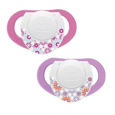 "Chicco" silikoninis čiulptukas "Physio Compact" 6 - 12 mėn.+, 2 vnt. (rožinis)