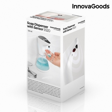 Automatinis muilo dozatorius su jutikliu "InnovaGoods", 520 ml